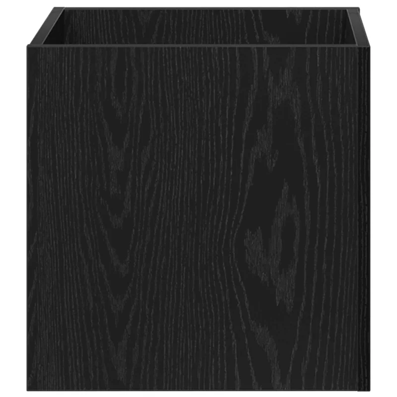Boîte à plantes moderne épurée intérieure 40 x 38.5 x 40 cm en bois d'ingénierie noir 02_0051921