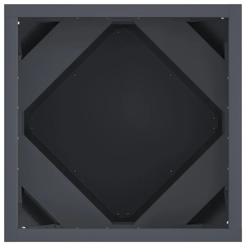 Lot de 2 jardinières carrées modernes extérieur 30 x 30 x 30 cm en acier anthracite 02_0053053