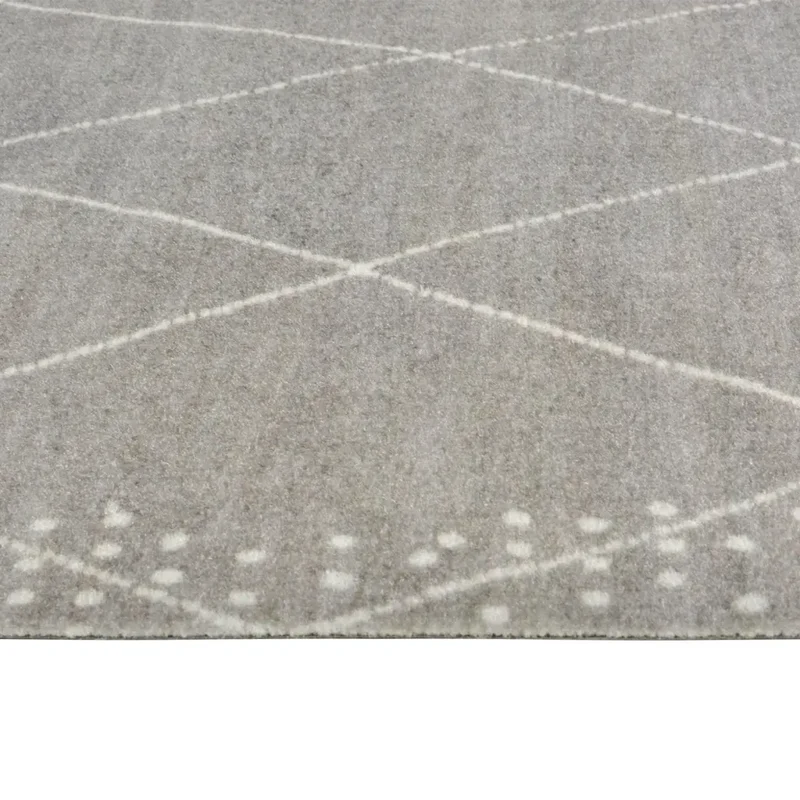 Tapis de cuisine lavable design contemporain impression losange 180 x 60 cm en velours bleu 02_0046057