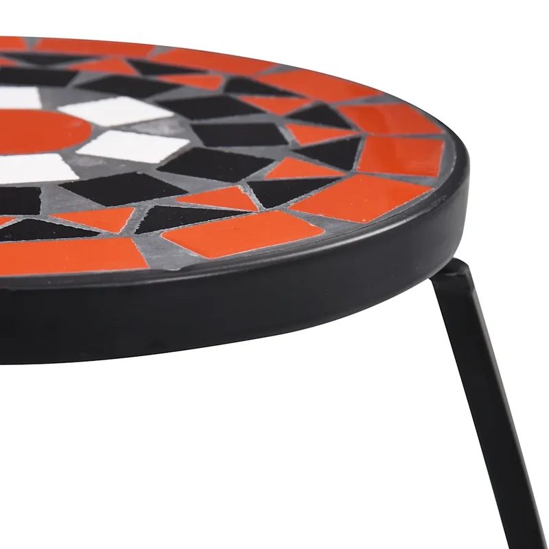 Lot de 3 tables mosaïque solides de jardin 30 x 70 cm 25 x 60 cm 20 x 50 cm en céramique terre cuite 02_0045923