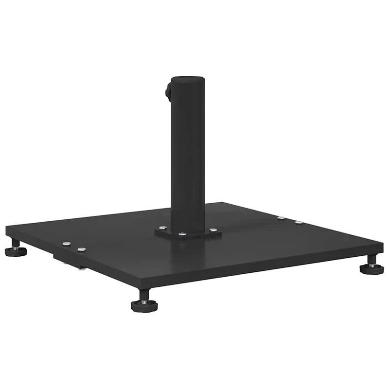 Lot de 1 base de parasol carré pour jardin 45 x 45 x 31 cm robuste et résistante aux UV en acier noir 02_0058923