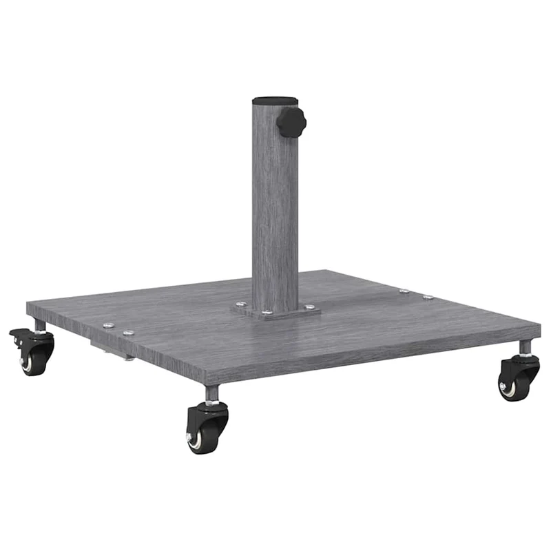 Base de parasol carrée design moderne extérieure 45 x 45 x 31,5 cm en acier gris foncé 02_0058925