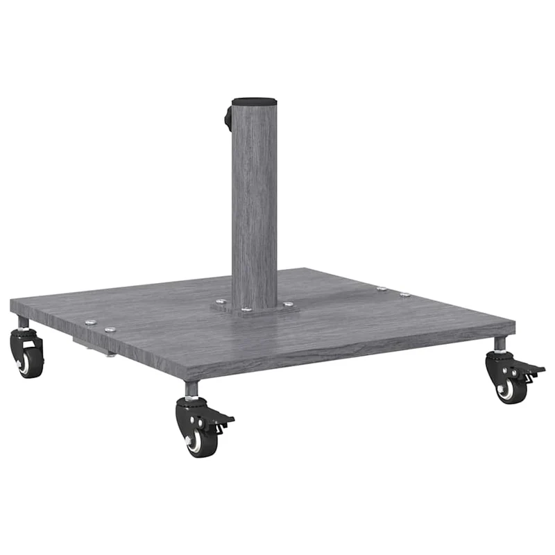 Base de parasol carrée design moderne extérieure 45 x 45 x 31,5 cm en acier gris foncé 02_0058925