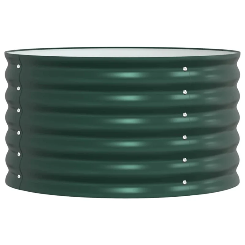 Jardinière surélevée moderne 80 x 80 x 44 cm facile à assembler chic en acier vert 02_0058911