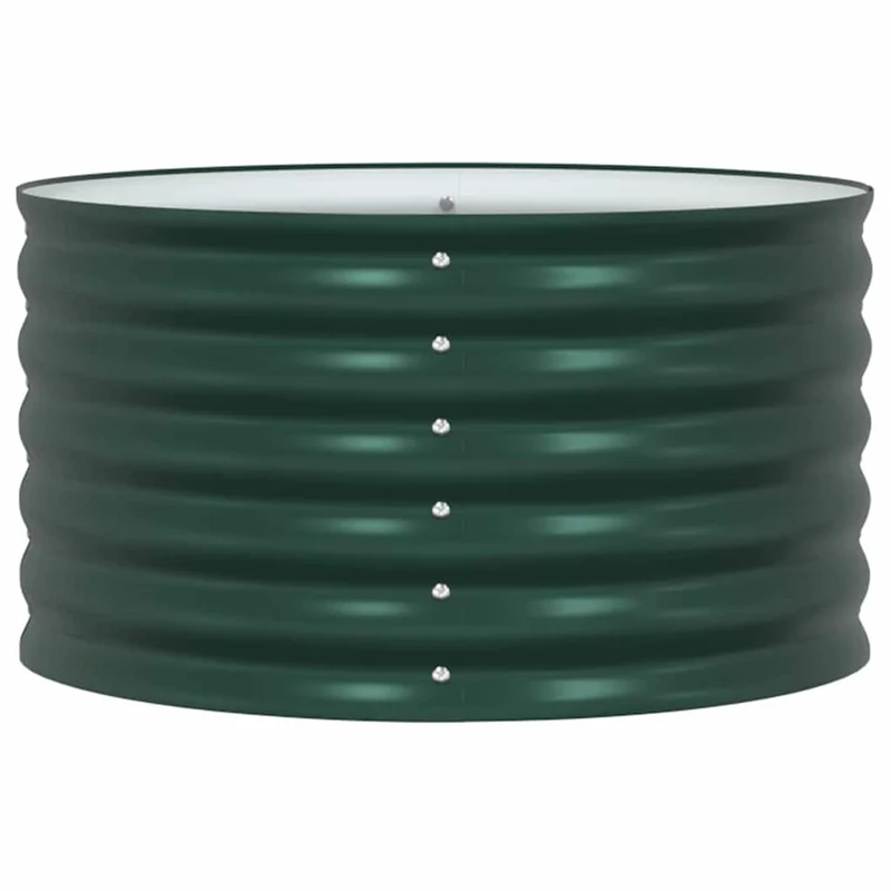 Jardinière surélevée moderne 80 x 80 x 44 cm facile à assembler chic en acier vert 02_0058911