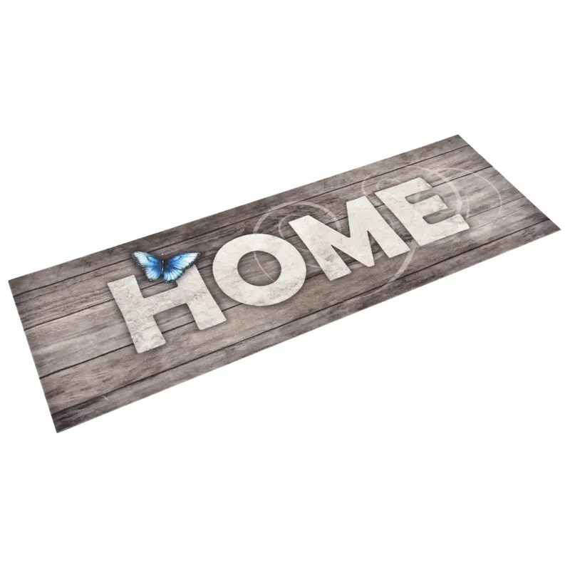Tapis de cuisine rectangulaire lavable 300 x 60 cm antidérapant intérieur extérieur en polyamide beige 02_0046536