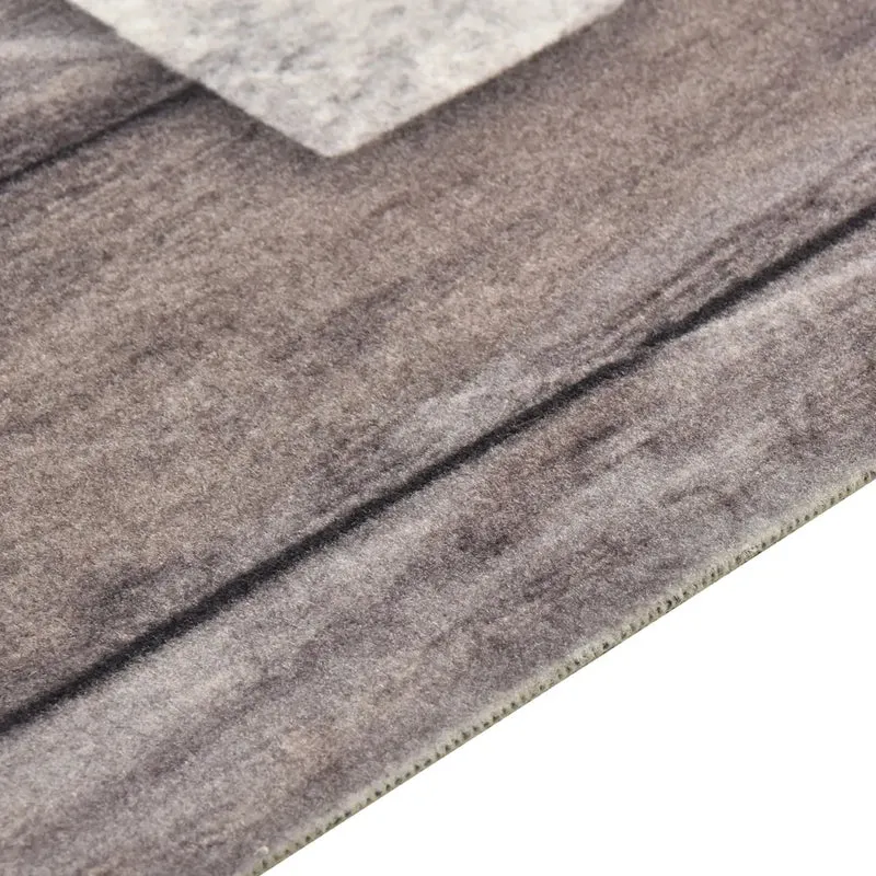 Tapis de cuisine rectangulaire lavable 300 x 60 cm antidérapant intérieur extérieur en polyamide beige 02_0046536