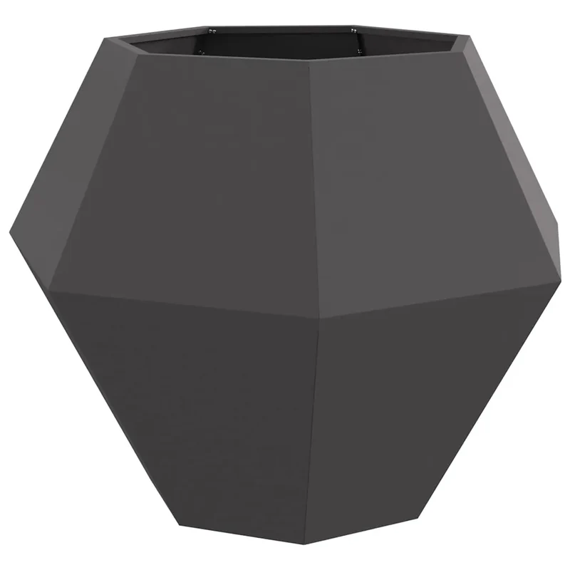 Jardinière rectangulaire extérieure design moderne 100 x 100 x 80 cm en acier noir 02_0053090