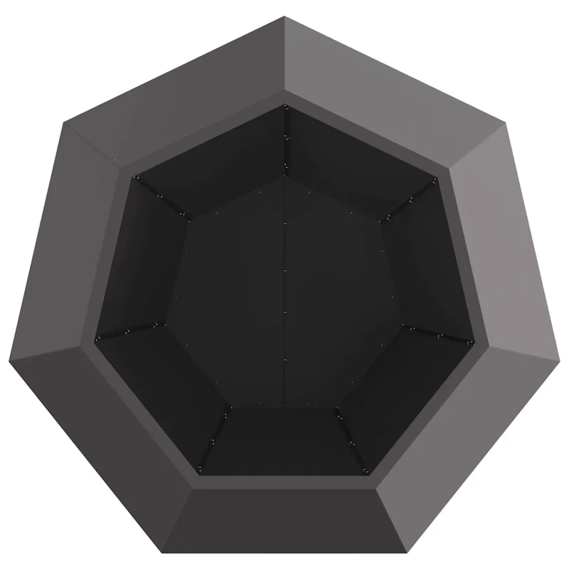 Jardinière rectangulaire extérieure design moderne 100 x 100 x 80 cm en acier noir 02_0053090