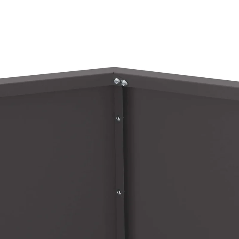 Jardinière rectangulaire extérieure design moderne 100 x 100 x 80 cm en acier noir 02_0053090