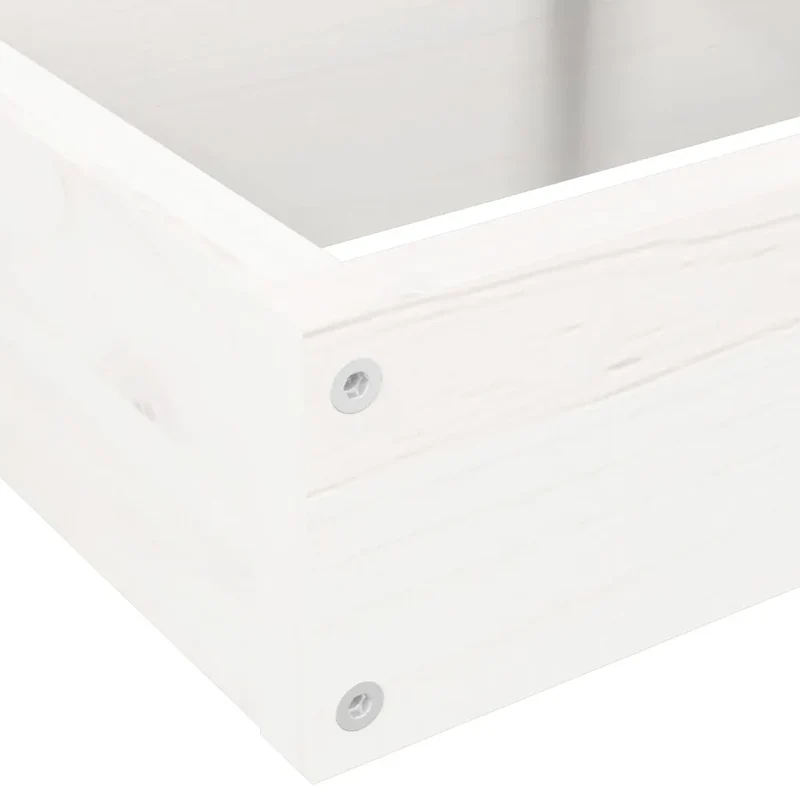 Jardinière de coin design à 4 niveaux pour balcon terrasse 80,5 x 79 x 36 cm en bois de pin blanc 02_0048507