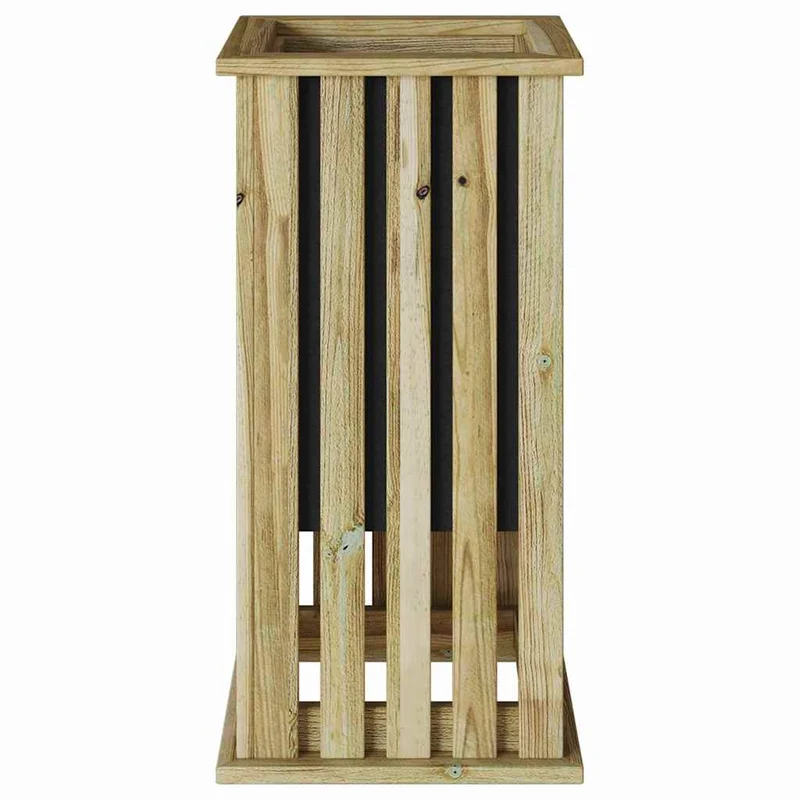 Caisses de plantation en bois durable 33 x 33 x 65 cm pour jardin terrasse avec look rustique en pinède marron 02_0058973