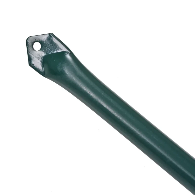 Lot de 10 poteaux de jardin 1,5 m anti-rouille hydrophobe en métal vert 02_0046073