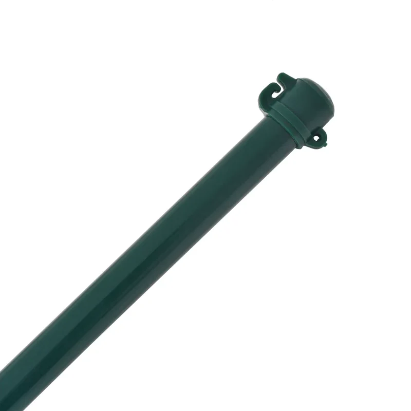 Lot de 10 poteaux de jardin 1,5 m anti-rouille hydrophobe en métal vert 02_0046073