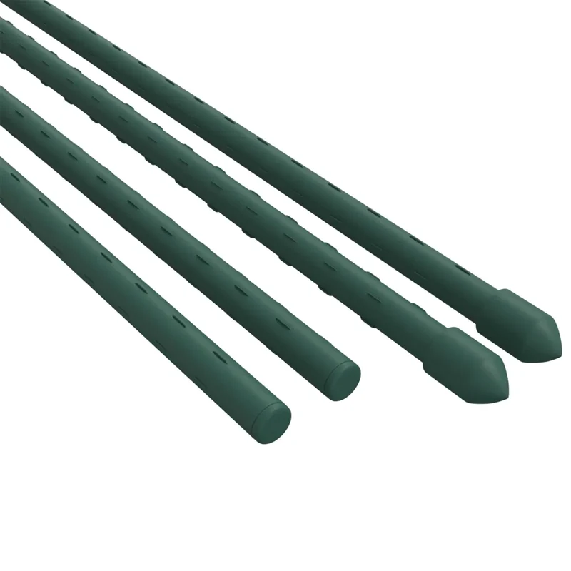 Lot de 30 piquets pour plantes de jardin soutien 0,8 x 60 cm en acier vert 02_0046621
