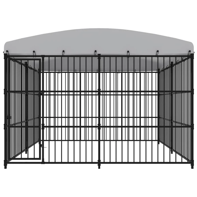 Chenil extérieur cage enclos parc animaux chien extérieur avec toit 300 x 300 x 210 cm 02_0000449