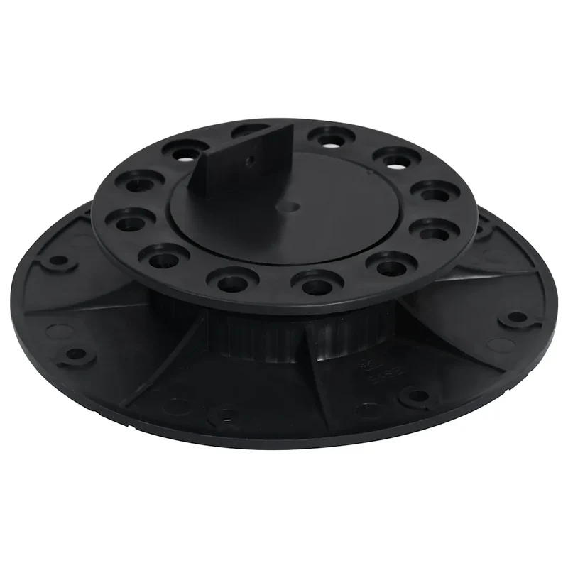 Lot de 10 pieds de terrasse réglables 25-40 mm facile à installer jardin extérieur en polypropylène noir 02_0046079