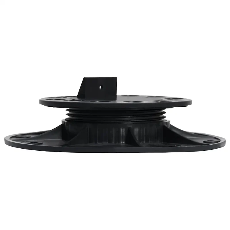 Lot de 10 pieds de terrasse réglables 25-40 mm facile à installer jardin extérieur en polypropylène noir 02_0046079