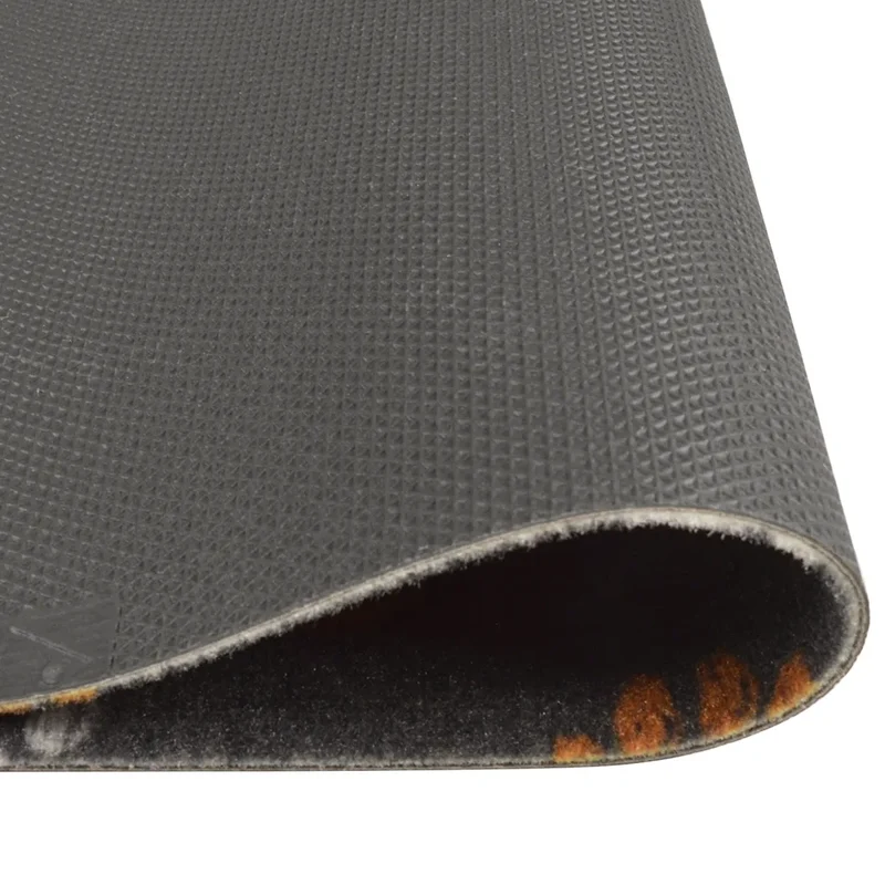 Tapis de cuisine lavable impression de pattes 180 x 60 cm fonction antidérapante design élégant en velours gris 02_0046066
