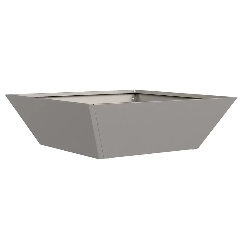 Lot de 5 cache-pots de jardin trapézoïdaux modernes design minimaliste 50 x 50 x 15 cm en acier rouillé 02_0052395