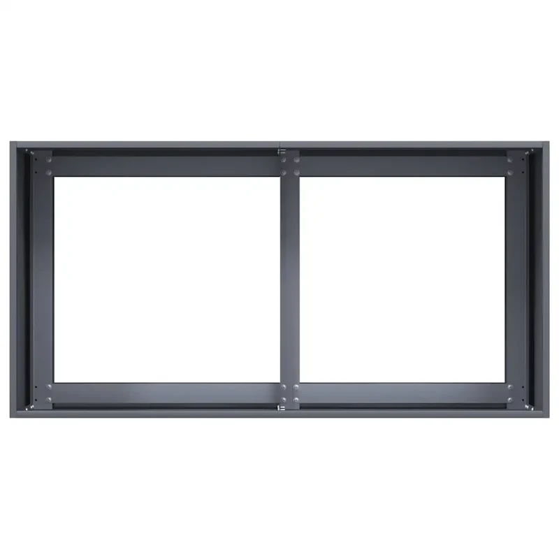 Jardinière moderne extérieure 80 x 40 x 40 cm robuste avec fond ouvert décoratif en acier laminé à froid anthracite 02_0051459