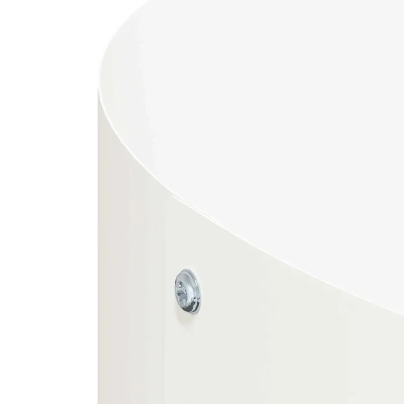 Anneau de jardinière ronde moderne design épuré extérieur 40 x 40 x 20 cm en acier blanc 02_0052247