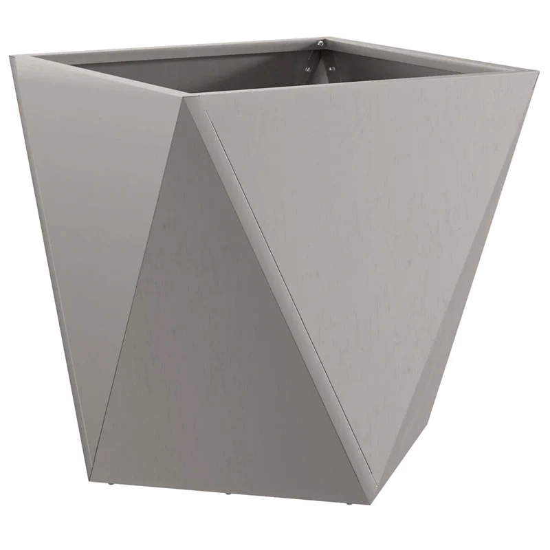Lot de 2 jardinières carrées 40 x 40 x 40 cm idéal extérieur chic ambiance moderne en acier rouillé 02_0053075