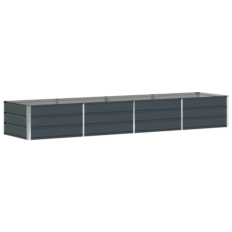 Jardinière moderne design industriel 320 x 80 x 45 cm polyvalente pour intérieur extérieur en acier anthracite 02_0059229