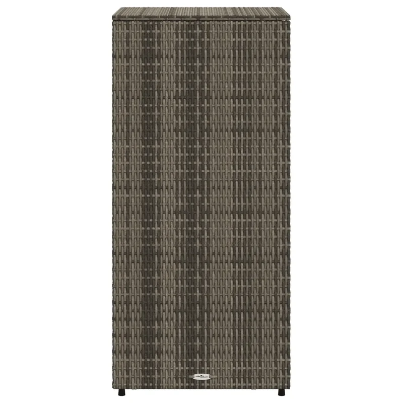 Armoire de rangement extérieur jardin 50 x 55 x 115 cm avec tiroir 2 étagères design moderne en résine tressée gris 02_0047422
