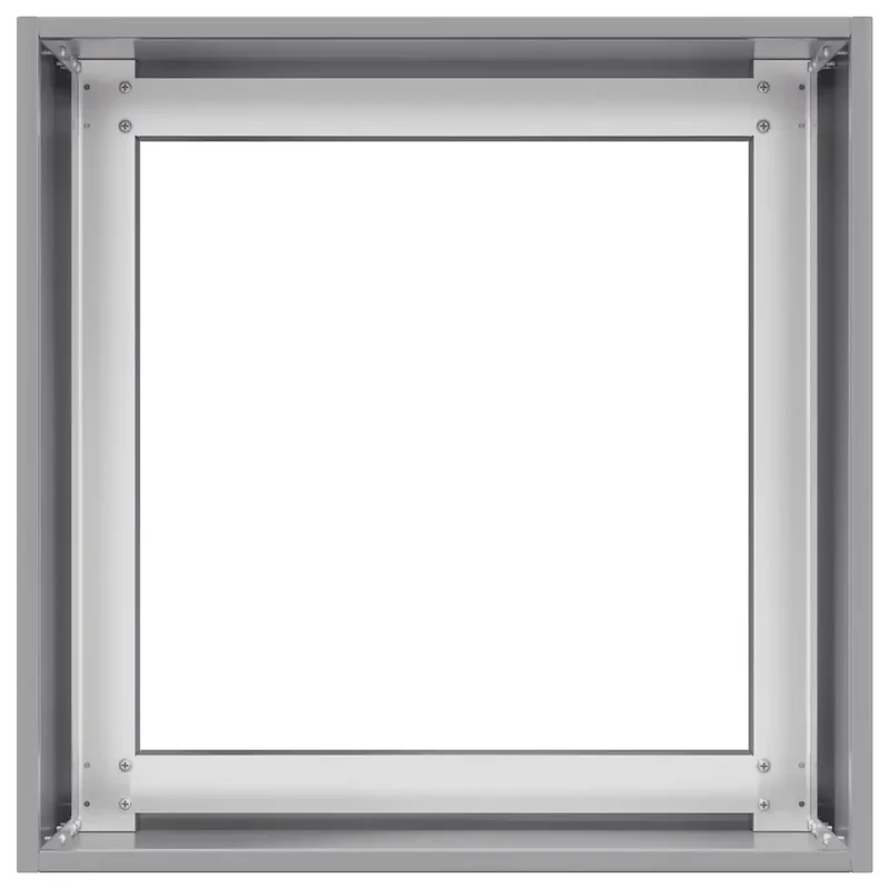 Jardinière carrée décorative extérieure 40 x 40 x 40 cm finition moderne en acier galvanisé 02_0051455