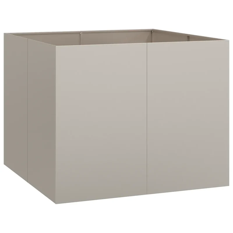 Jardinière carrée design moderne jardin 100 x 100 x 80 cm stable en acier rouillé 02_0051605