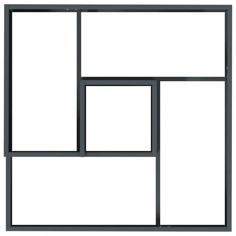 Cache-pot de jardin moderne en métal 60 x 60 x 50 cm design industriel extérieur durable en acier anthracite 02_0052213