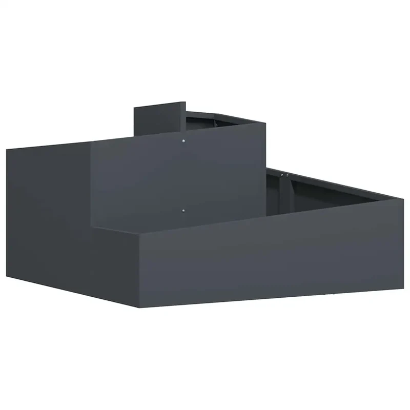 Cache-pot de jardin moderne 80 x 80 x 50 cm élégant et pratique en acier anthracite 02_0052220