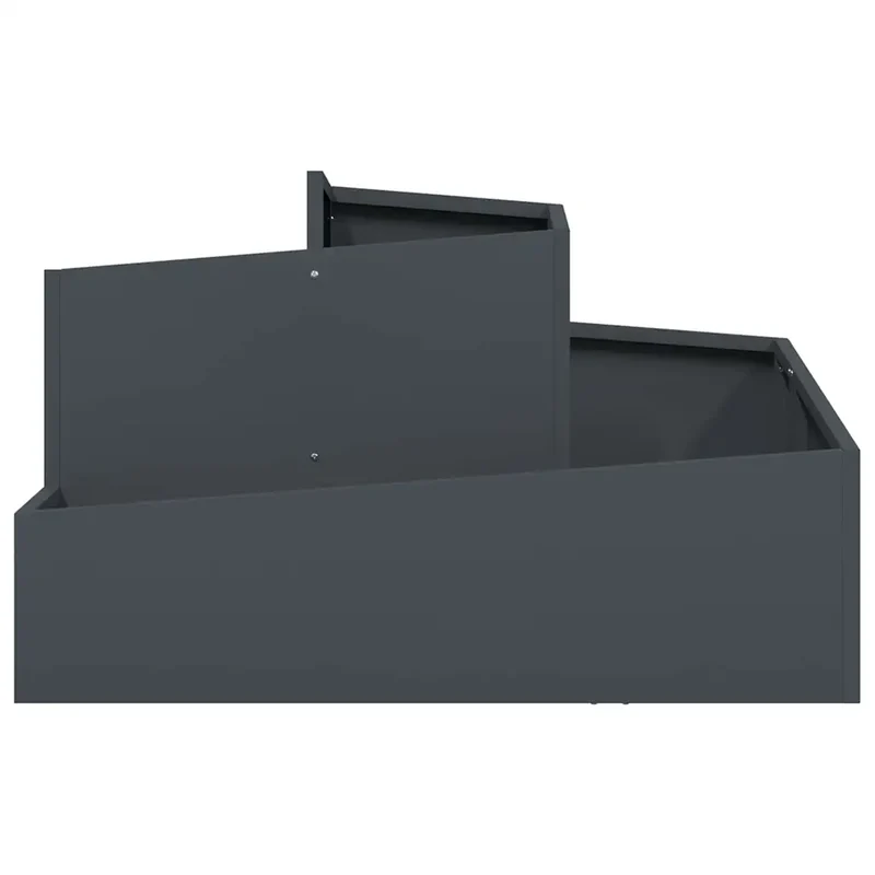 Cache-pot de jardin moderne 80 x 80 x 50 cm élégant et pratique en acier anthracite 02_0052220