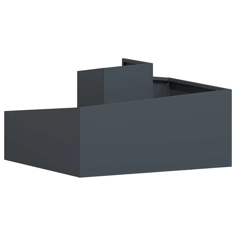 Cache-pot de jardin moderne 80 x 80 x 50 cm élégant et pratique en acier anthracite 02_0052220