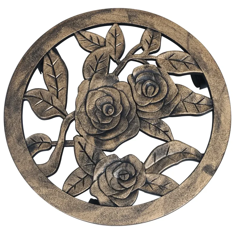 Lot de 6 chariots à plantes roulants design intérieur extérieur 38 x 7,5 cm en plastique bronze 02_0045946