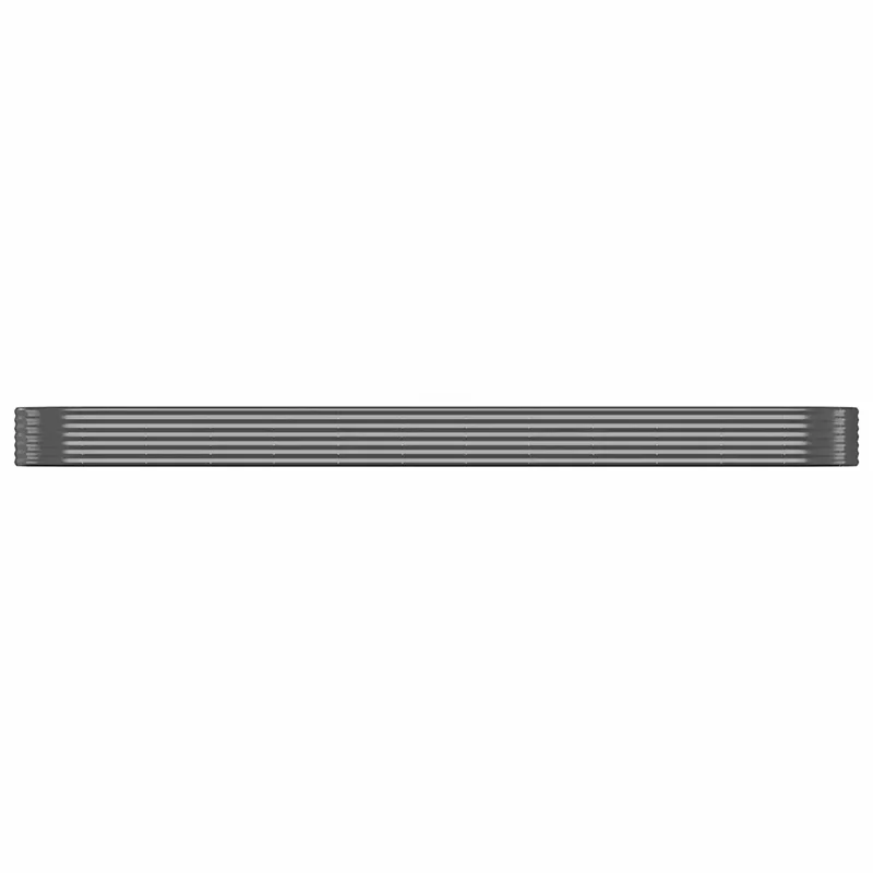 Lit surélevé de jardin ovale 507 x 100 x 36 cm résistant aux intempéries style contemporain en acier galvanisé anthracite 02_0046582