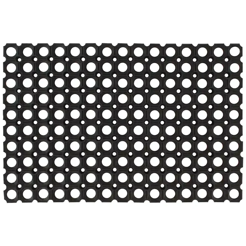 Lot de 5 tapis en caoutchouc extérieur intérieur 40 x 60 cm antidérapants et résistants au temps en caoutchouc noir 02_0046304