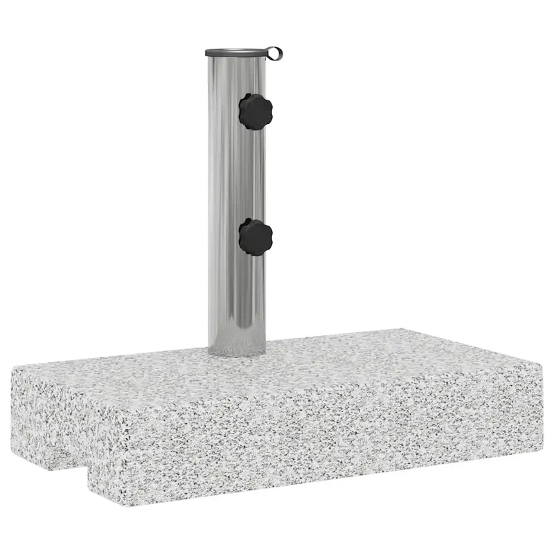 Socle de parasol rectangulaire 45 x 25 x 38,5 cm stable élégant en granite gris 02_0045884