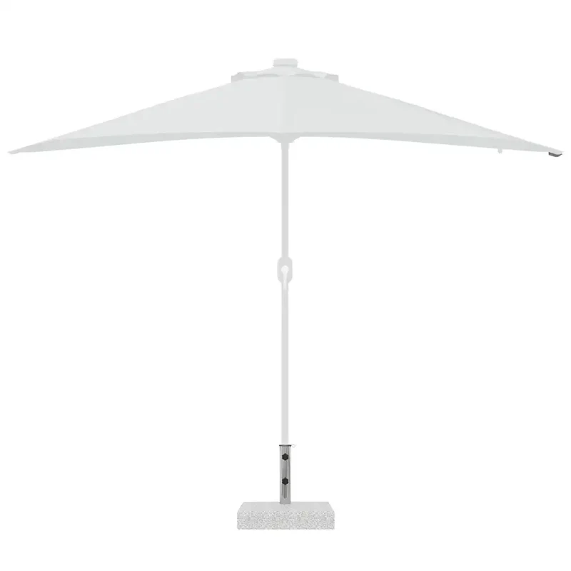 Socle de parasol rectangulaire 45 x 25 x 38,5 cm stable élégant en granite gris 02_0045884