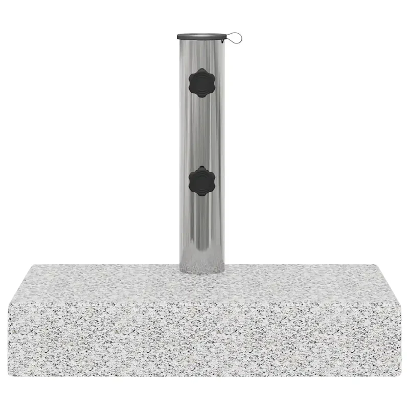 Socle de parasol rectangulaire 45 x 25 x 38,5 cm stable élégant en granite gris 02_0045884