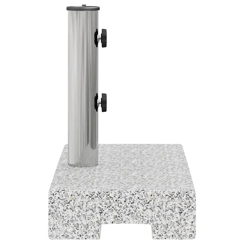 Socle de parasol rectangulaire 45 x 25 x 38,5 cm stable élégant en granite gris 02_0045884