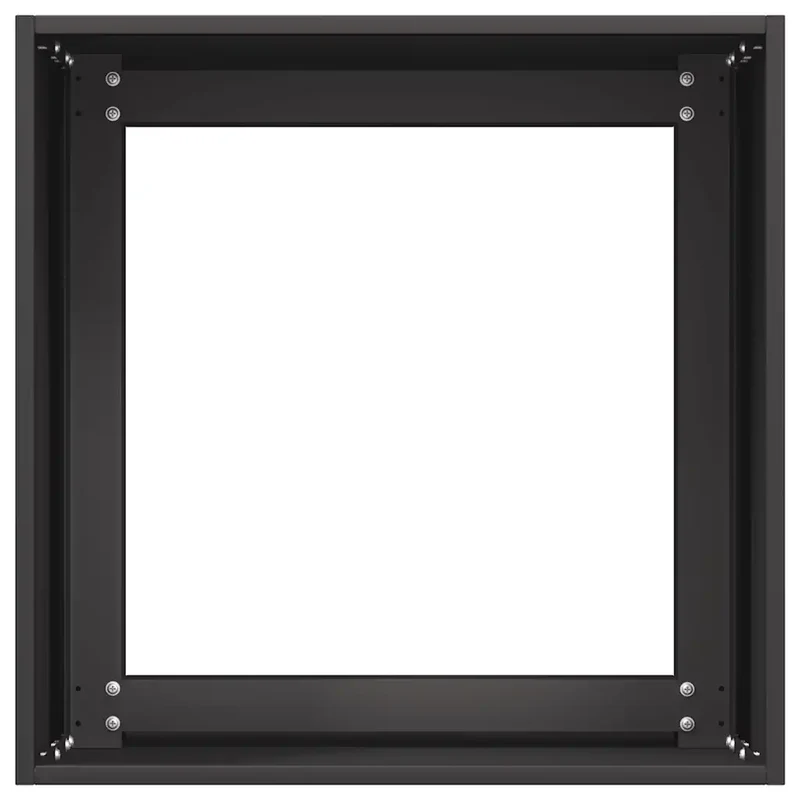 Jardinière carrée design moderne balcon jardin 40 x 40 x 40 cm avec fond ouvert en acier laminé à froid noir 02_0051451