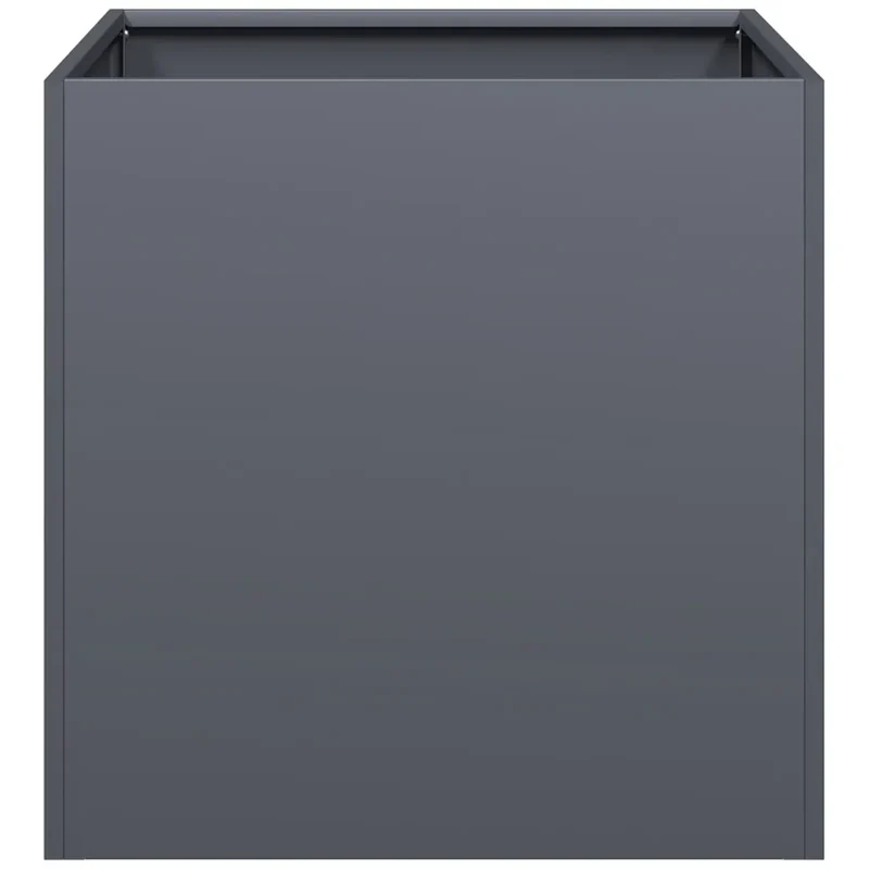 Jardinière moderne pour jardin balcon 40 x 40 x 40 cm design élégant profondeur en acier laminé à froid anthracite 02_0051453