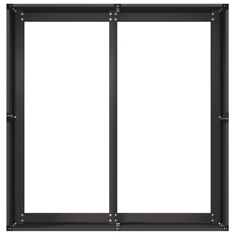 Jardinière noire en acier laminé à froid 80 x 80 x 40 cm avec fond ouvert design moderne espaces extérieurs 02_0051523