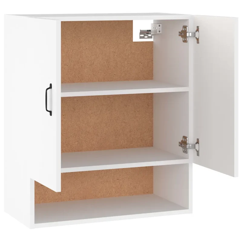 Armoire murale design moderne rangement mural 60 x 31 x 70 cm en bois d'ingénierie blanc 02_0048045