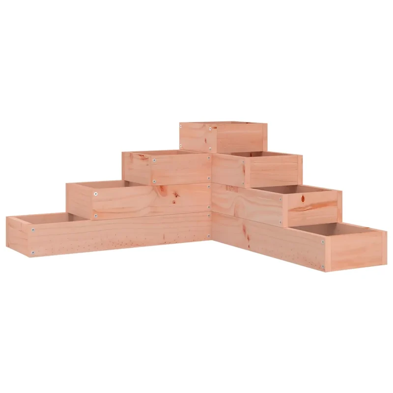 Jardinière en coin 4 niveaux 80,5 x 79 x 36 cm design moderne extérieur en bois de douglas naturel 02_0048508