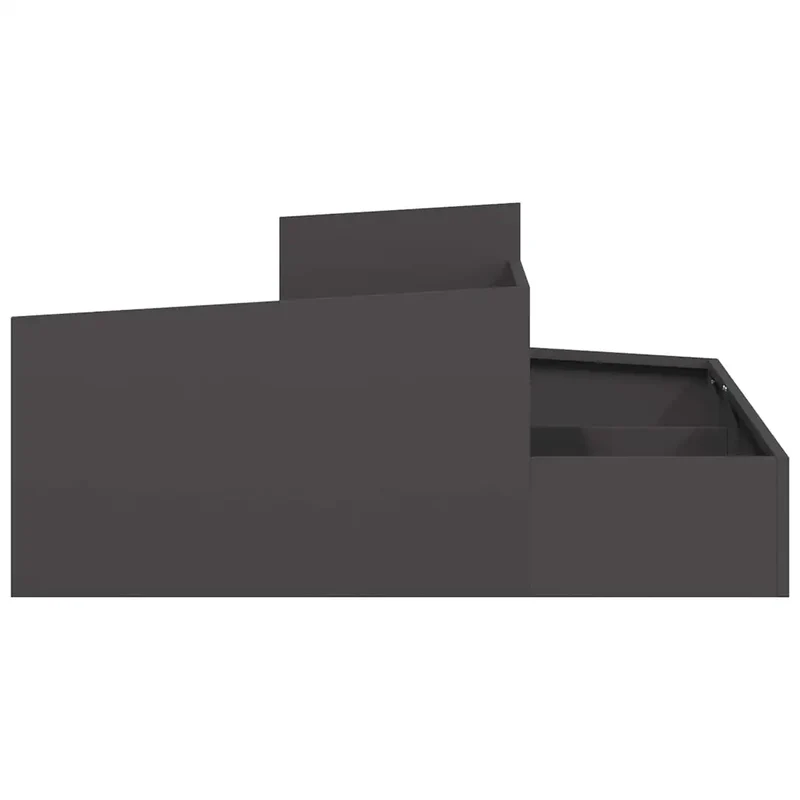 Cache-pot de jardin moderne 100 x 100 x 50 cm solide style industriel en acier noir 02_0052225
