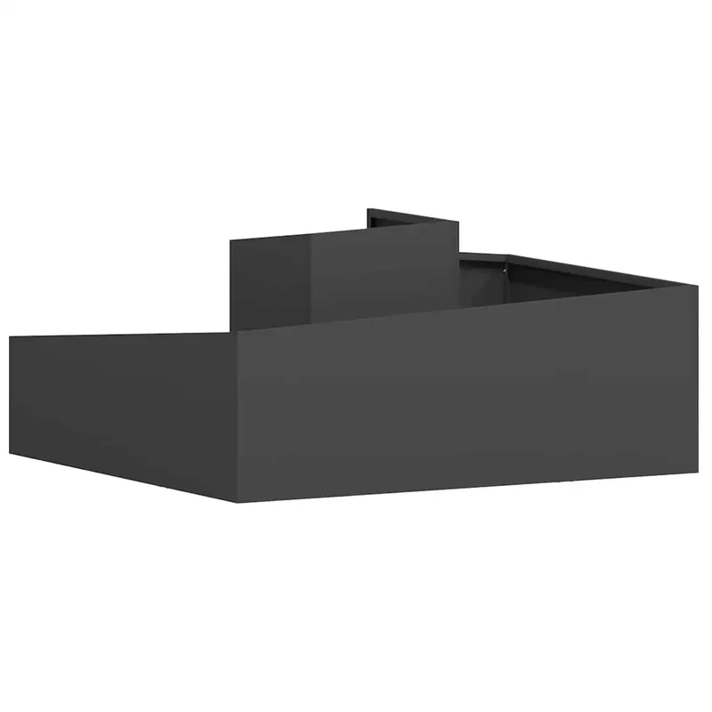 Cache-pot de jardin moderne 100 x 100 x 50 cm solide style industriel en acier noir 02_0052225