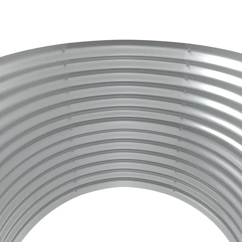 Lit surélevé de jardin rond robuste pour balcon 100 x 100 x 68 cm en acier galvanisé gris 02_0046587